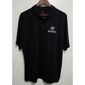 Jagermeister Men's Polo Shirt Embroidery Short Sleeve Black Size XL